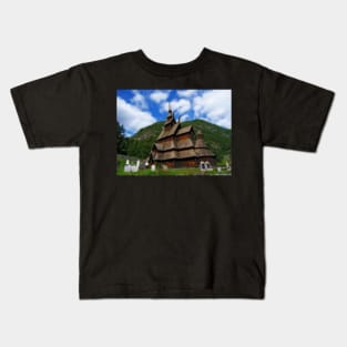 Norway. Borgund stave church. Kids T-Shirt